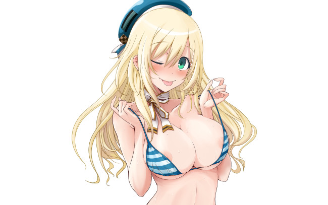 Anime girls bikini nipples